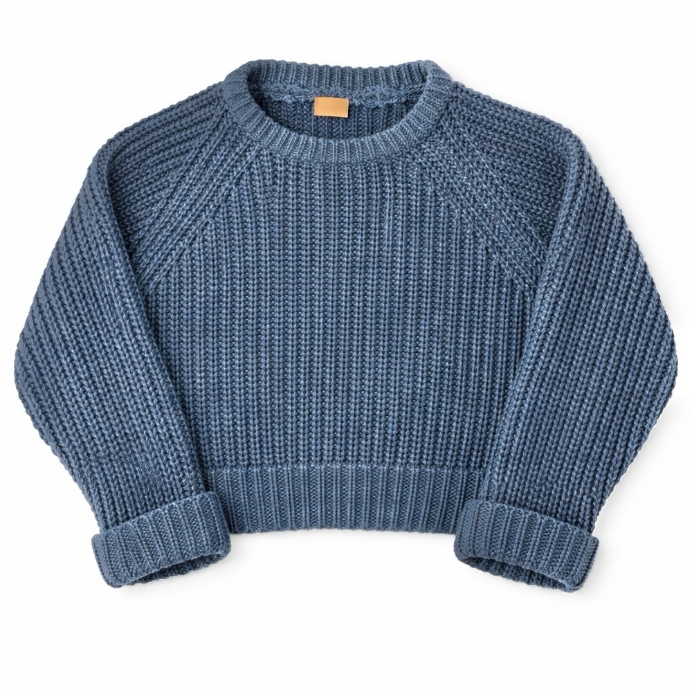 POL Deep Blue Knit Crew Neck Sweater